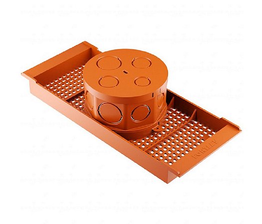 CAIXA PARA LAJE OCTOGONAL 4X4 LARANJA 30CM FORTLEV