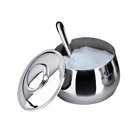 AÇUCAREIRO INOX COLHER/TAMPA 350G POP