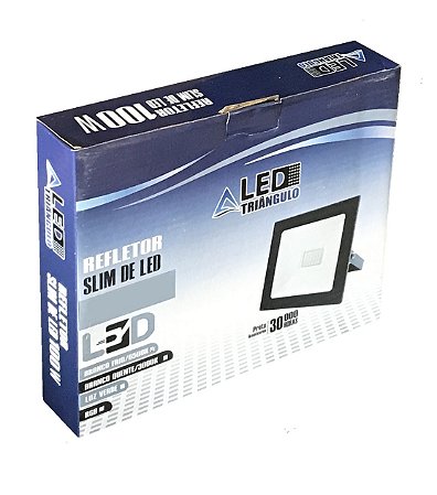REFLETOR LED 300W BIVOLT BRANCO FRIO LED TRIÂNGULO