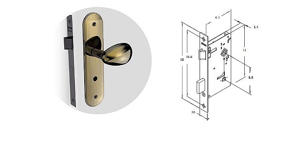 FECHADURA SOPRANO BORA BANHEIRO 75015