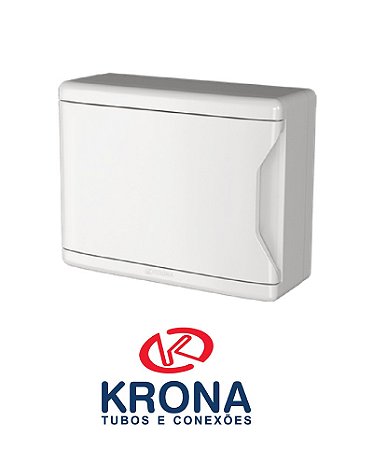 QUADRO DISTRIBUIÇÃO SOBREPOR PARA DISJUNTOR 3 NEMA OU 4 DIN SEM BARRAMENTO KRONA