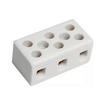 CONECTOR PORCELANA BRASFORT TRIPOLAR 10