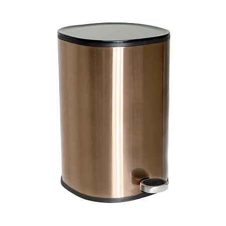LIXEIRA MULTIUSO REDONDA COM PEDAL 5L CHAMPANHE