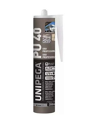 SILICONE PU-40 CINZA 280ML UNIPEGA
