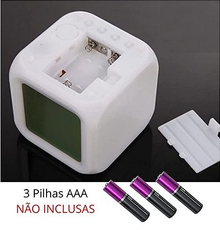 RELÓGIO CUBO LUZ LED