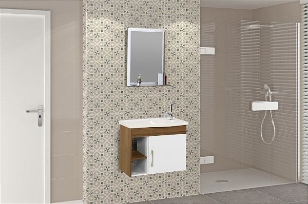 GABINETE BANHEIRO AJ  RORATO KIT TURIM 55,5CM  NO