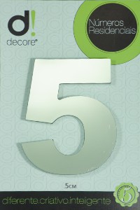 NÚMERO RESIDENCIAL ESPELHADO 5CM N5