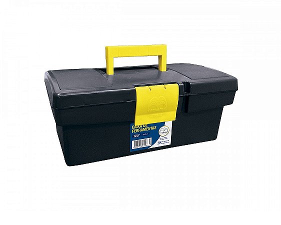CAIXA DE FERRAMENTAS POLIPROPILENO 12,5" PRETO METASUL