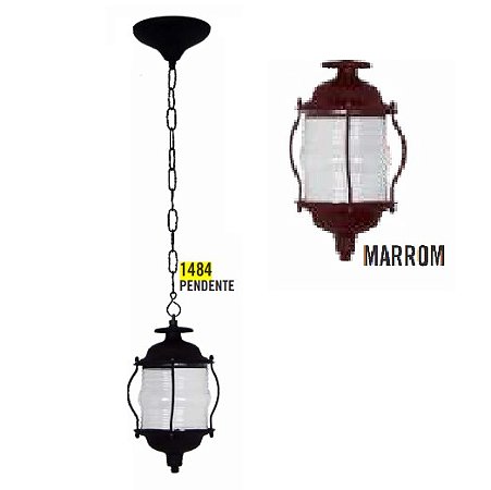 PENDENTE ATTENA COLONIAL SINALEIRA MARROM