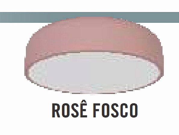 PLAFON ATTENA MOON 50CM 4 LÂMPADAS ROSA FOSCO