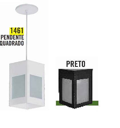 PENDENTA ATTENA EXTERNA QUADRADO PRETO
