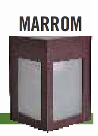 ARANDELA ATTENA EXTERNA QUADRADO MARROM