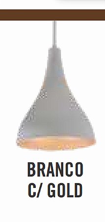 PENDENTE ATENA JADE 1 LÂMPADA BRANCO/GOLD