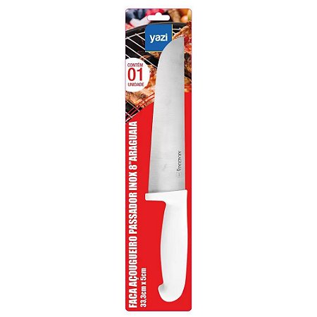 FACA INOX PASSADOR 8 33CM YAZI BRANCA