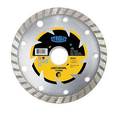 DISCO DIAMANTADO TYROLIT TURBO AMARELO