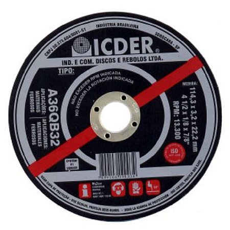 DISCO CORTE 12 X 3/4 X 2T ICDER