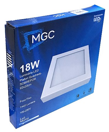 PAINEL LED SOBREPOR QUADRADO BM 4000K 18W MGC