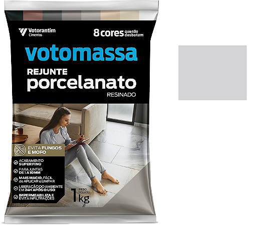 REJUNTE VOTOMASSA PORCELANATO CINZA PLATINA 1KG