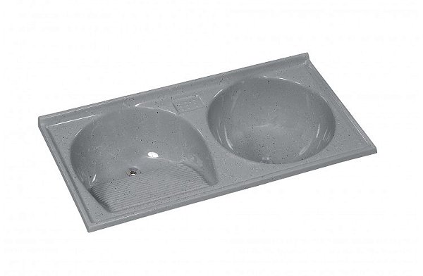 TANQUE DUPLO RORATO 124X62 CINZA