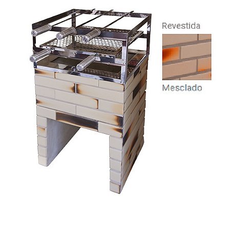 CHURRASQUEIRA NOBRE MINI REVESTIDA MESCLADA