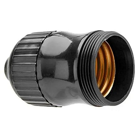 SOQUETE SEM CHAVE COM BORNE E27 250V PRETO