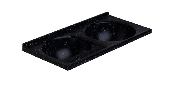 TANQUE GABINETE RORATO KIT AMELIA 110X55 PRETO