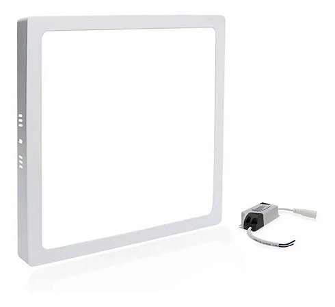 PAINEL LED 42W SOBREPOR QUADRADO 40X40 BRANCO FRIO MEGACE
