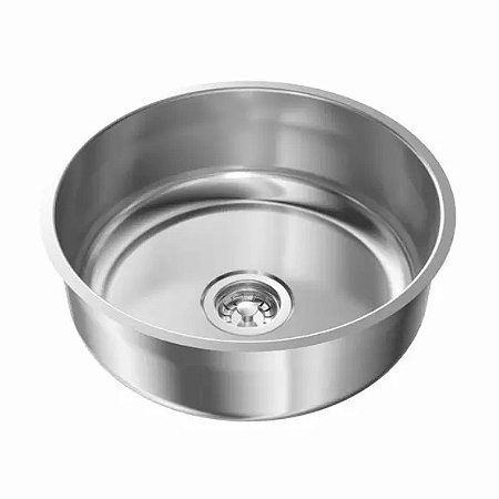 CUBA INOX REDONDA PROF 140 C/POL FURO 3.1/2