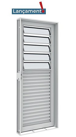 PORTA DE GIRO VITROLAR LAMINADA COM BASCULANTE DIREITA 850X2150X120