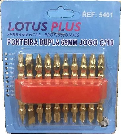 PONTEIRA DUPLA 65MM JOGO COM 10 PEÇAS LOTUS