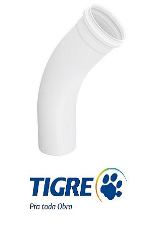 CURVA LONGA ESGOTO 45° TIGRE 100MM