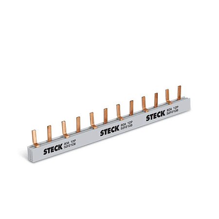 BARRAMENTO PARA DISJUNTOR DIN BIFÁSICO  80A 440V 57 POLOS STECK
