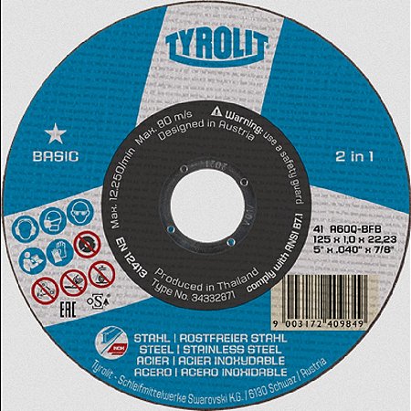 DISCO TYROLIT FINO 4.5X1.0MM