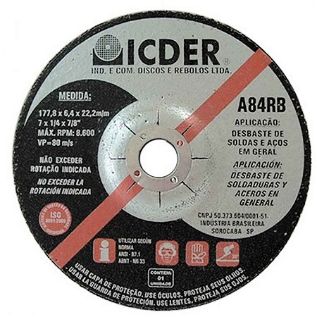 DISCO DESBASTE 4.1/2 X3/16 ICDER