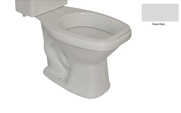 BACIA FIORI PARA CAIXA ACOPLADA PRÍMULA PLUS CINZA CLARA