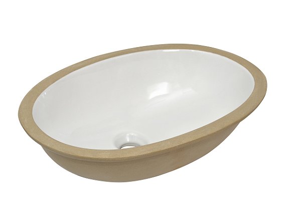 CUBA DE EMBUTIR FIORI OVAL MARFIM 34X50X16CM