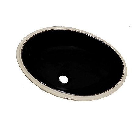 CUBA DE EMBUTIR FIORI OVAL PRETA 34X50X16CM