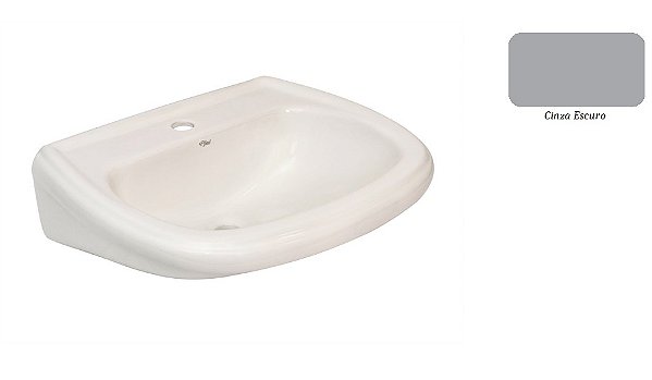 LAVATÓRIO FIORI PRÍMULA PLUS CINZA ESURO 56X43X16CM
