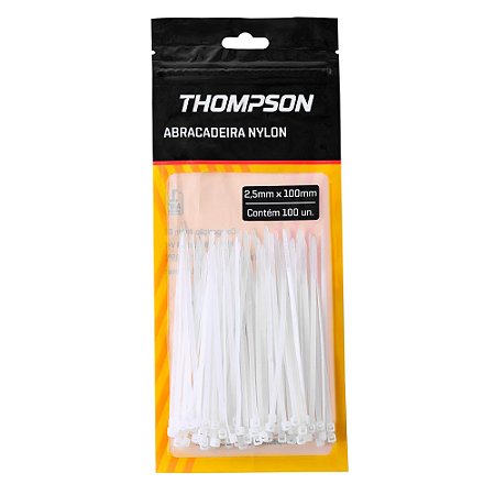 ABRAÇADEIRA NYLON BRANCA 3.6 X 150 THOMPSON