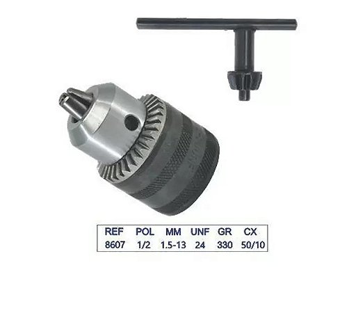 MANDRIL COM CHAVE 1/2" - 20UNF LOTUS