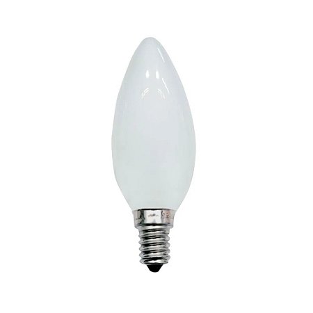 LÂMPADA VELA LEITOSA 40W X 127V E14 SADOKIN
