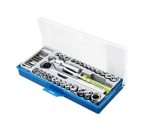 SOQUETE LEE COM CATRACA 3/8 ADAPTADOR 1/4 40P