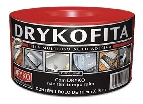 MANTA ASFÁLTICA ALUMÍNIO FITA LARGURA 10CM  DRYKO (VERIFIQUE A DESCRIÇÃO)