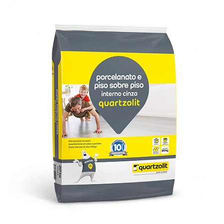 ARGAMASSA QUARTZOLIT INTERNO PISO/PISO CINZA 20KG