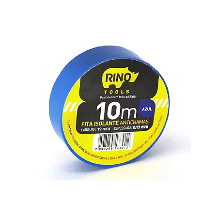 FITA ISOLANTE 19MMX10M AZUL RINO