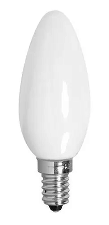 LÂMPADA VELA LEITOSA  25W X 127V E14