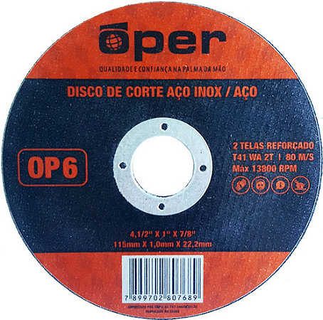 DISCO CORTE INOX 4.1/2X1X7/8 OPER