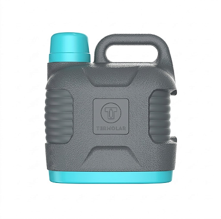GARRAFAO TERMICO 5 LTS CINZA E VERDE AGUA TERMOLAR