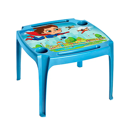 MESA INFANTIL AZUL C/LABEL AVIÃO