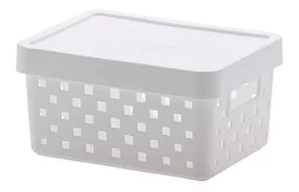 CESTO ORGANIZADOR COM VENTOSA 24X9X8CM BRANCO